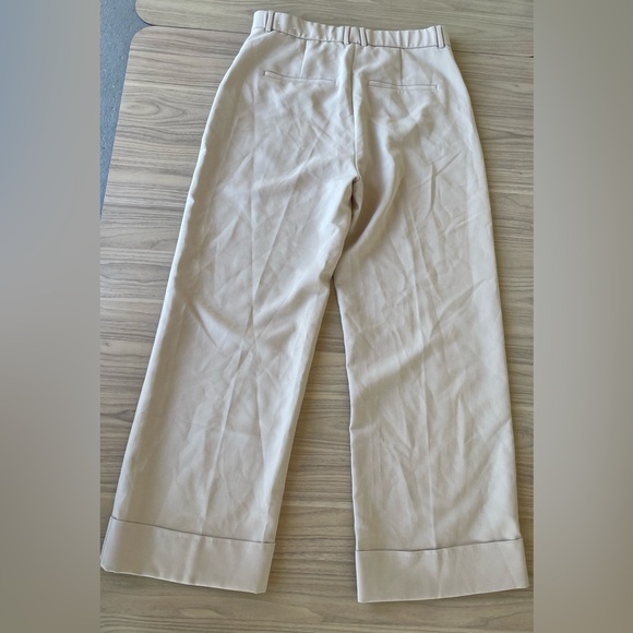 Abercrombie & Fitch Cream Wide-Leg Trousers - Picture 3 of 13